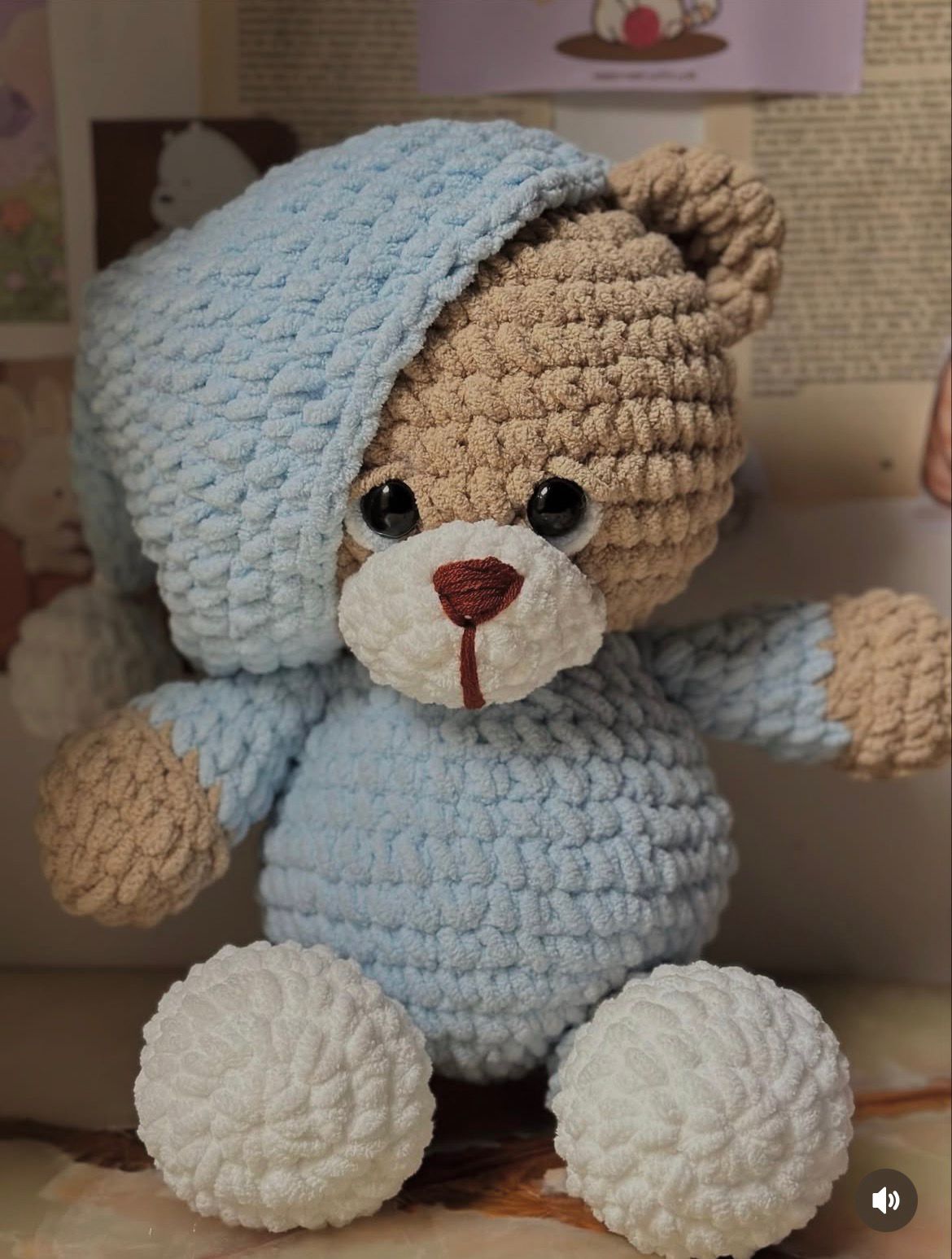Crochet Sleepy Teddy Bear