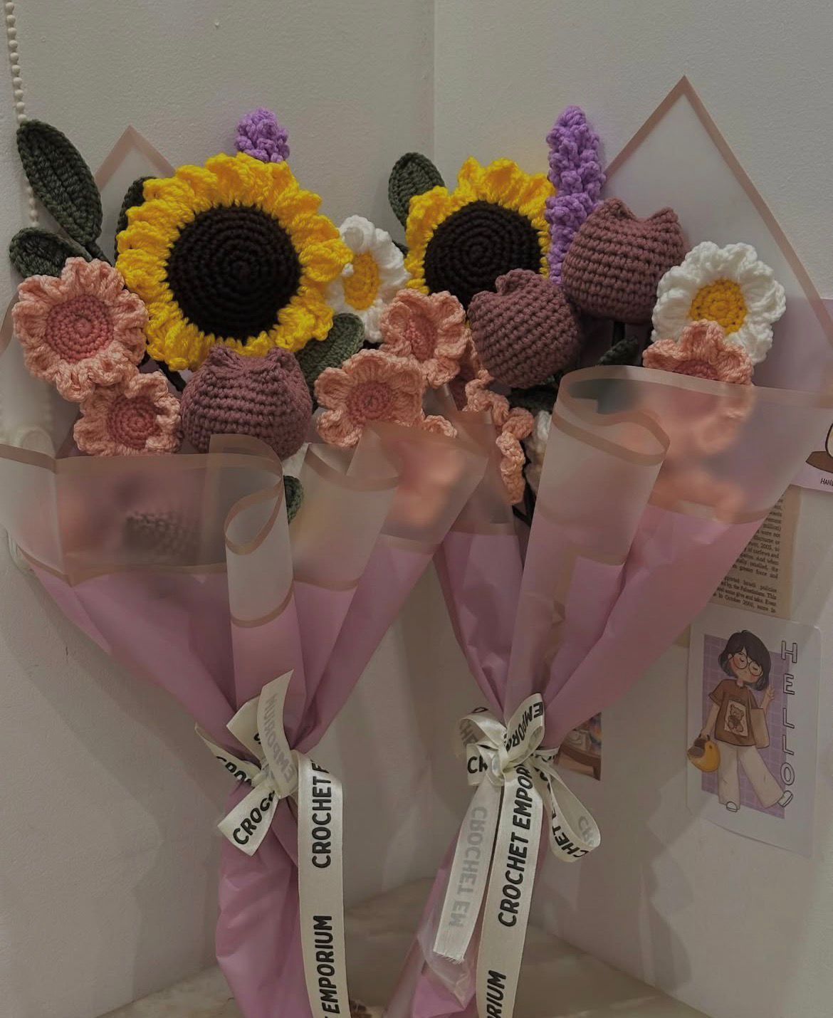 Crochet Sunflower Bouquet