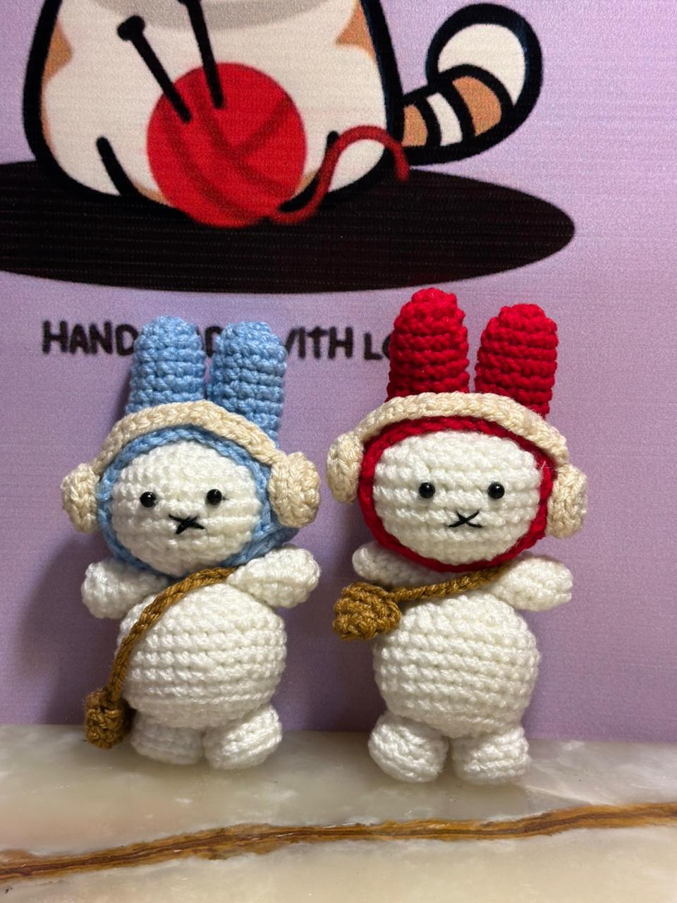 Crochet Miffy Keychain