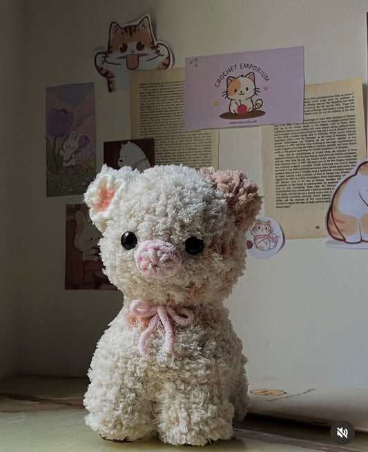 Crochet Fluffy Cow